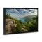 Stupell Industries Lake View Over Mountains Framed Floater Canvas Wall Art Design by Rick Berk